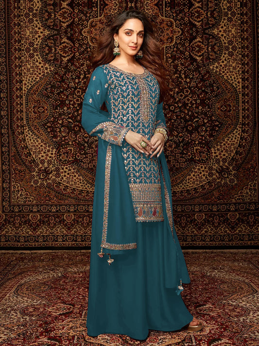 Rama Chinon Embroidered Palazzo Suit